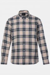 JP1880 Checked Flannel Shirt Long Sleeve Dark Dusty Pink