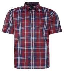 Espionage SH447 Rutete skjorte burgundy