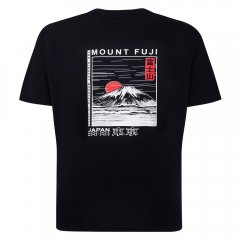 Espionage T422 T-skjorte med Mount Fuji-trykk Marineblå
