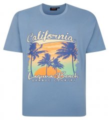 Espionage T425 Laguna Beach Trykt T-skjorte blå