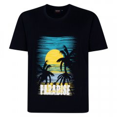 Espionage T448 paradise t-skjorte med trykk marineblå