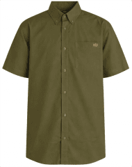 Motley Denim Zagreb Kortermet Skjorte Mørk khaki