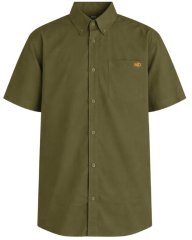 Motley Denim Zagreb Kortermet Skjorte Mørk khaki