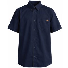 Motley Denim Zagreb Kortermet Skjorte Marineblå