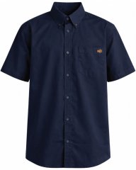 Motley Denim Zagreb Kortermet Skjorte Marineblå