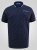 D555 Reid AOP Polo With Jacquard Collar, Pocket And Cuffs Mørkeblå - Polo- & piqueskjorter - Poloskjorte i store størrelser - 2XL-8XL