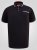 D555 Potts Jersey Polo With Jacquard Collar & Cuffs Svart - Polo- & piqueskjorter - Poloskjorte i store størrelser - 2XL-8XL