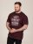 D555 Baldwin Grumpy Old Man Club Print Crew Neck T-shirt Burgundy/ Black Twist - T-skjorter - Store T-skjorter - 2XL-14XL