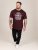 D555 Baldwin Grumpy Old Man Club Print Crew Neck T-shirt Burgundy/ Black Twist - T-skjorter - Store T-skjorter - 2XL-14XL