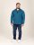 D555 Conway 1 1/4 Zip Neck Fleece Sweatshirt With Bear Logo Teal - Gensere og hettegensere - Store hettegensere - 2XL-14XL