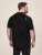 D555 Potts Jersey Polo With Jacquard Collar & Cuffs Svart - Polo- & piqueskjorter - Poloskjorte i store størrelser - 2XL-8XL