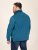 D555 Conway 1 1/4 Zip Neck Fleece Sweatshirt With Bear Logo Teal - Gensere og hettegensere - Store hettegensere - 2XL-14XL