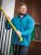 D555 Conway 1 1/4 Zip Neck Fleece Sweatshirt With Bear Logo Teal - Gensere og hettegensere - Store hettegensere - 2XL-14XL
