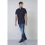 D555 Tim Short Sleeve Shirt Navy - Skjorter - Store skjorter - 2XL-8XL