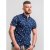 D555 Davian Hawaii Shirt Navy - Skjorter - Store skjorter - 2XL-8XL
