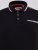 D555 Potts Jersey Polo With Jacquard Collar & Cuffs Svart - Polo- & piqueskjorter - Poloskjorte i store størrelser - 2XL-8XL