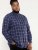 D555 Townsville Check Button Down Collar Shirt Navy - Skjorter - Store skjorter - 2XL-8XL