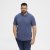 North Latitude Polo Blue Melange - Polo- & piqueskjorter - Poloskjorte i store størrelser - 2XL-8XL