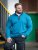D555 Conway 1 1/4 Zip Neck Fleece Sweatshirt With Bear Logo Teal - Gensere og hettegensere - Store hettegensere - 2XL-14XL