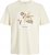 Jack & Jones Almeria Front Print Crew Neck T-Shirt Antique White - T-skjorter - Store T-skjorter - 2XL-14XL