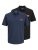 Jack & Jones Rush piketrøye 2-pakning svart/mørkeblå - Polo- & piqueskjorter - Poloskjorte i store størrelser - 2XL-8XL