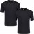 Adamo Marlon Comfort fit 2-pack T-shirt Black - T-skjorter - Store T-skjorter - 2XL-14XL