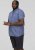 D555 KYLE S/S Micro AO Print Shirt Blue - Skjorter - Store skjorter - 2XL-8XL