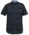 D555 BEAU S/S AO Leaf Print Shirt Navy - Skjorter - Store skjorter - 2XL-8XL