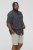 D555 BEAU S/S AO Leaf Print Shirt Navy - Skjorter - Store skjorter - 2XL-8XL