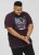 D555 NOVA Cali Surf Printed Crew Neck T-Shirt Plum - T-skjorter - Store T-skjorter - 2XL-14XL