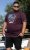 D555 NOVA Cali Surf Printed Crew Neck T-Shirt Plum - T-skjorter - Store T-skjorter - 2XL-14XL