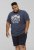 D555 COOK Trio Of Skulls Printed Crew Neck T-Shirt Slate Blue - T-skjorter - Store T-skjorter - 2XL-14XL