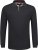 Adamo Peter Comfort fit Long sleeve Polo Black - Polo- & Piqueskjorter - Poloskjorte i store størrelser - 2XL-8XL