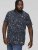 D555 ROLAND Printed Polo Shirt Navy - Polo- & Piqueskjorter - Poloskjorte i store størrelser - 2XL-8XL