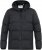 D555 DOMENIC Quilted Puffer Jacket With Half Micro Fleece Lining And Hood Black - Jakker - Store jakker - 2XL-12XL