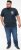 D555 GRAHAM YOSEMITE Chest And Back Printed Crew Neck T-Shirt Navy - T-skjorter - Store T-skjorter - 2XL-14XL
