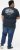 D555 GRAHAM YOSEMITE Chest And Back Printed Crew Neck T-Shirt Navy - T-skjorter - Store T-skjorter - 2XL-14XL