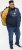 D555 FELIPE Zip Through Padded Gilet With Contrast Colour Lining And Rubber Badge Navy - Jakker - Store jakker - 2XL-12XL