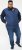 D555 FELIPE Zip Through Padded Gilet With Contrast Colour Lining And Rubber Badge Navy - Jakker - Store jakker - 2XL-12XL