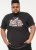 D555 LORNE Motor Bike Splatter Printed Crew Neck T-Shirt Washed Black - T-skjorter - Store T-skjorter - 2XL-14XL