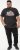 D555 LORNE Motor Bike Splatter Printed Crew Neck T-Shirt Washed Black - T-skjorter - Store T-skjorter - 2XL-14XL