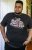D555 LORNE Motor Bike Splatter Printed Crew Neck T-Shirt Washed Black - T-skjorter - Store T-skjorter - 2XL-14XL