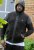 D555 DEAN Couture Zip Through Hoody With Woven Contrast Fabric Trim Black - Gensere og hettegensere - Store hettegensere - 2XL-14XL