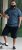 D555 Woolwich AOP Polo Shirt With Ribbed Collar Blue - Polo- & piqueskjorter - Poloskjorte i store størrelser - 2XL-8XL