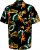 D555 Selby Hawaiian AOP Short Sleeve Revere Collar Shirt Black - Skjorter - Store skjorter - 2XL-8XL