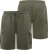 D555 Wigan 1 Elasticated Waist Fleece Cargo Shorts Khaki - Sweatbukser og-shorts - Sweatbukser og Sweatshorts 2XL-12XL