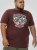 D555 Loughborough Official Gas Monkey Crew Neck T-Shirt Burgundy Black Twist - T-skjorter - Store T-skjorter - 2XL-14XL