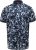 D555 Halifax AOP Hawaiian Print Short Sleeve Polo Blue - T-skjorter - Store T-skjorter - 2XL-14XL