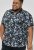 D555 Halifax AOP Hawaiian Print Short Sleeve Polo Blue - T-skjorter - Store T-skjorter - 2XL-14XL