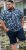 D555 Halifax AOP Hawaiian Print Short Sleeve Polo Blue - T-skjorter - Store T-skjorter - 2XL-14XL